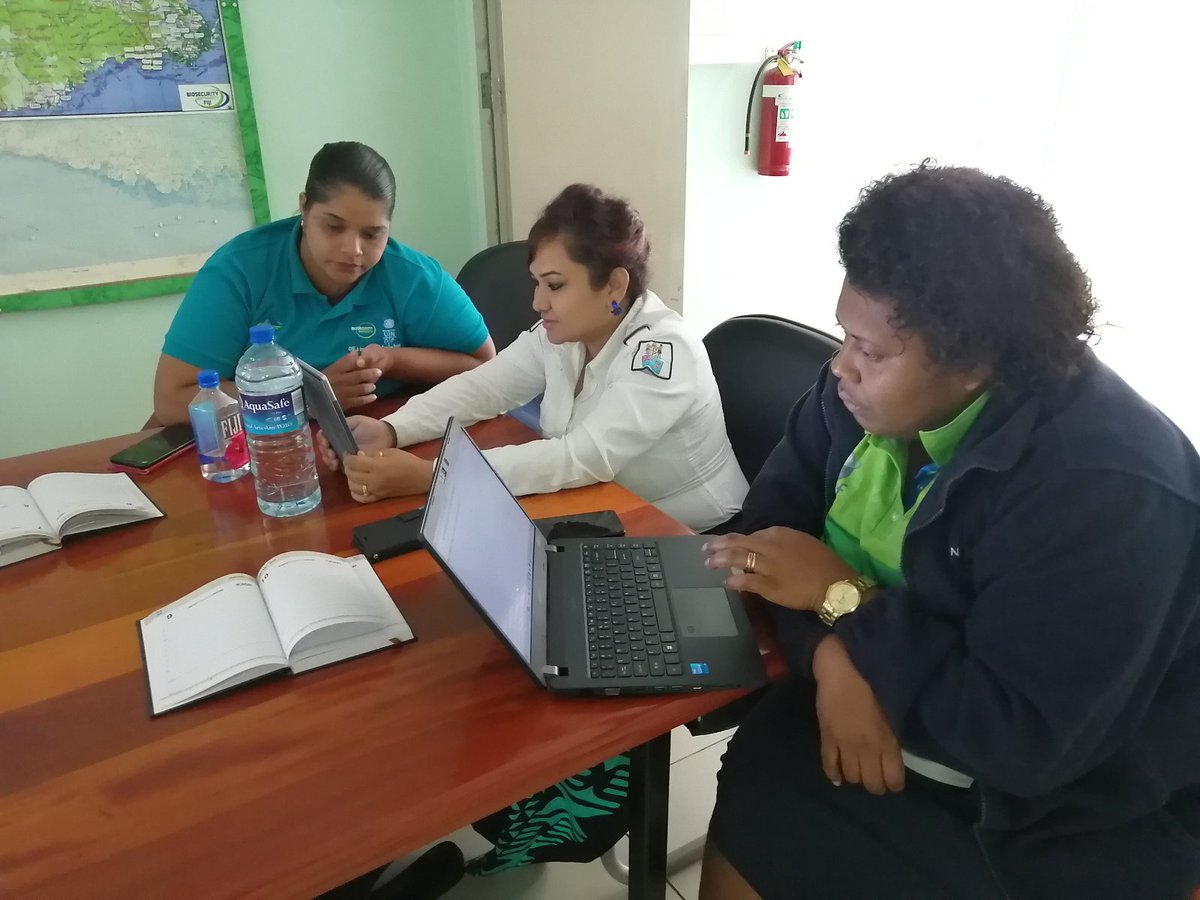 BAF_Fiji's tweet photo. Our ePhyto Project training workshop continued throughout the week, with #BAF team members preparing to assist exporters with the use and adoption this very easy and accessible system.

#Fiji #TeamFiji #Biosecurity #FijiNews https://t.co/vfU4T6zFnn