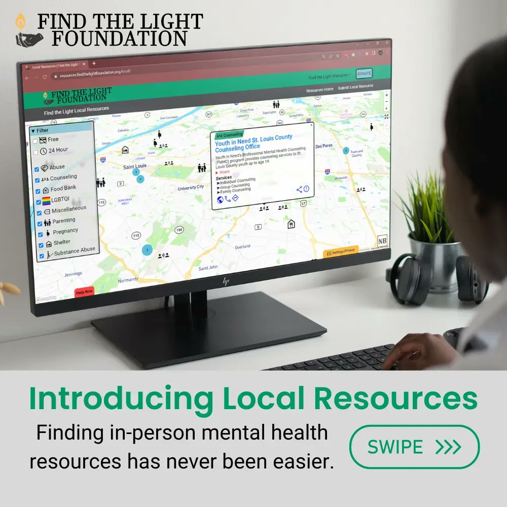 FTL_foundation's tweet photo. We are so excited to launch our newest resource tool: Local Resources. We truly believe that Local Resources will help so many people access mental health resources in their communities. See it for yourself at https://t.co/HrTACJtRbM https://t.co/XM1IkuuMCm