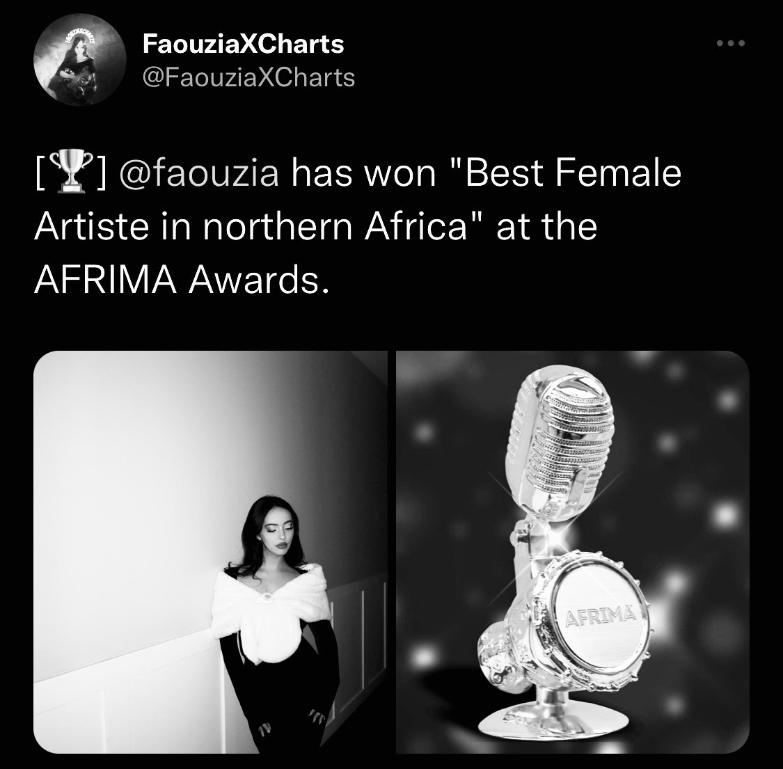 omg ??????? i’m literally speechless. best female artist in northern Africa ☁️ 🇲🇦 ☁️all thanks to you !!!!!! ily !!!!!!!!! so much.