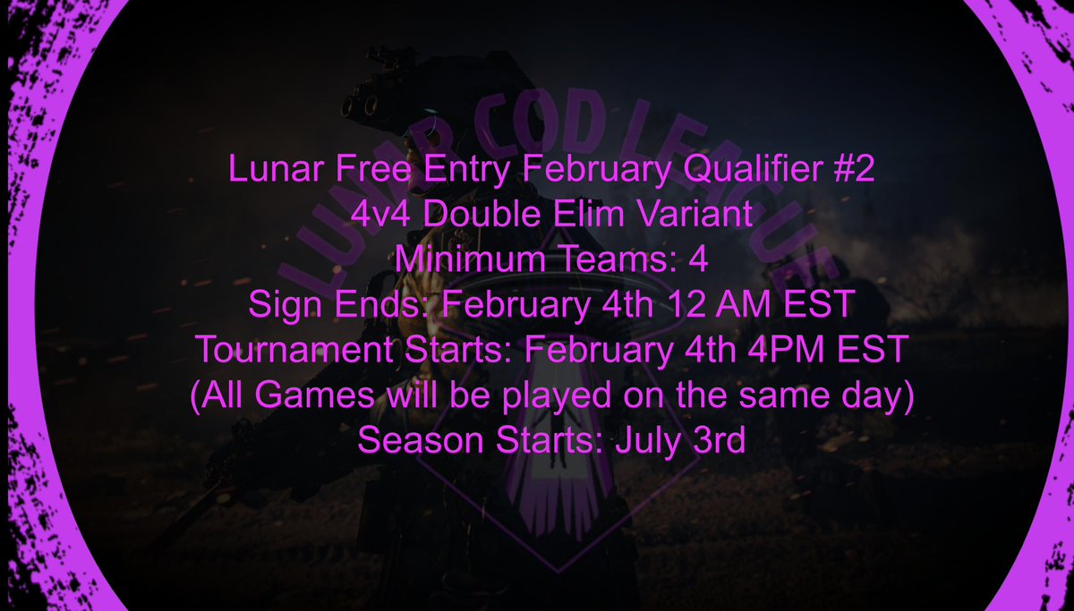 February Qualifier are out now! Sign up in the discord!
