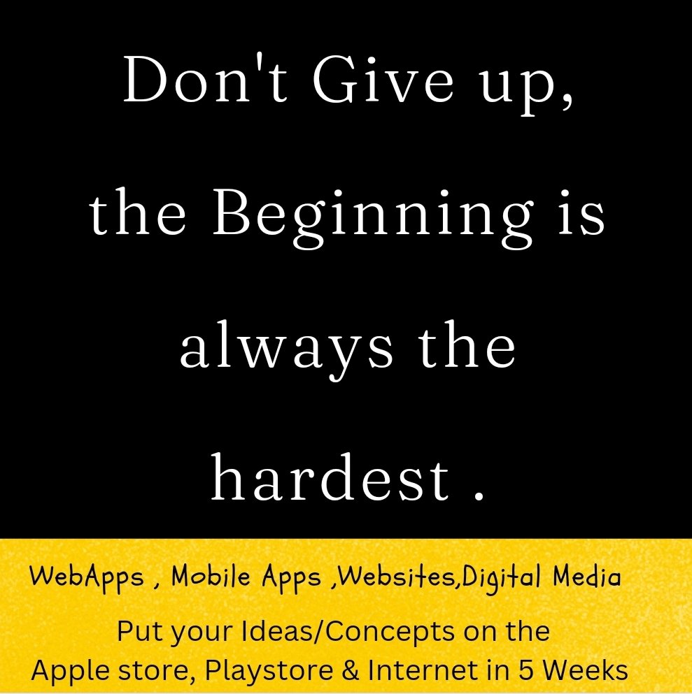 afeez20's tweet image. the #begining is always the #hardest
.
please #support my #locallyowned #mobileapp &amp;amp; #Website #dev #business #seo #agencylife #digitalmarketingagency #chatgpt  #iOS #playstore #android