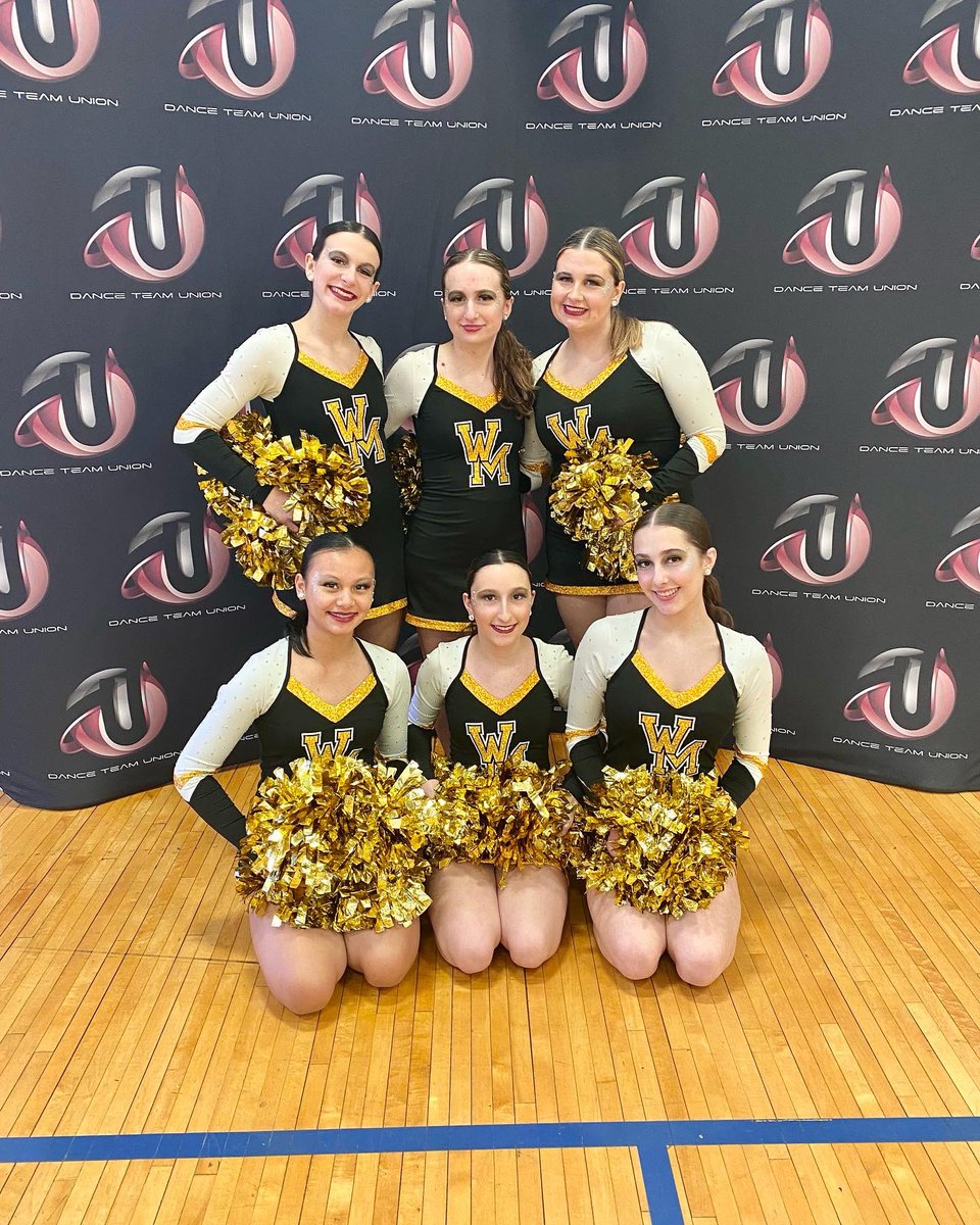 WMVarsityDance's tweet photo. Great first comp at @danceteamunion Regionals today!!! 5th in Jazz and 6th in Pom with both of our soloists placing 1st!!! So proud of our girls!!! 🏆🏆#wmdt #varsitydanceteam #roadtonationals https://t.co/3q5K7xkWyJ