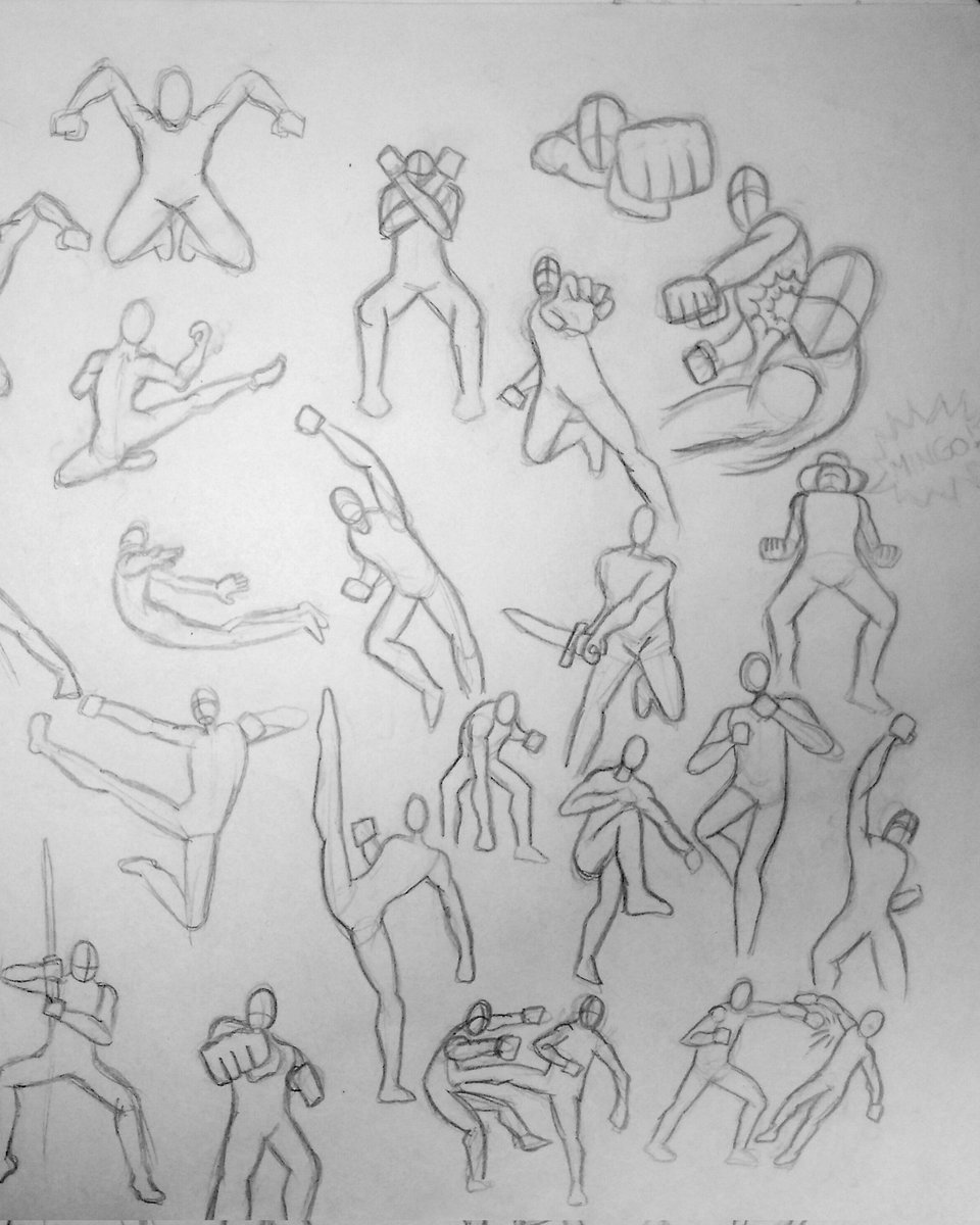 KrossRS__'s tweet photo. Study of gesture drawing, this time with dynamic action poses. Some were made with and others without references, I think it's easy to know which ones are and which aren't. 😃
#manga #art #mydrawing #artstudy #sketch #mangastyle #drawstudy #drawing #drawingstudy #traditionalart https://t.co/nEcvCzFULP