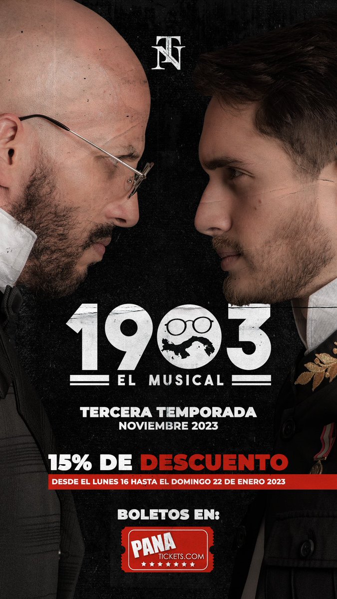 ¡¡¡VOLVEMOS A 1903!!! 🇵🇦🔥🎵

Y tenemos una semana de 15% de Descuento en TODOS los boletos 🎟️

#separatupatria y separa tus boletos aquí: tinyurl.com/1903t23