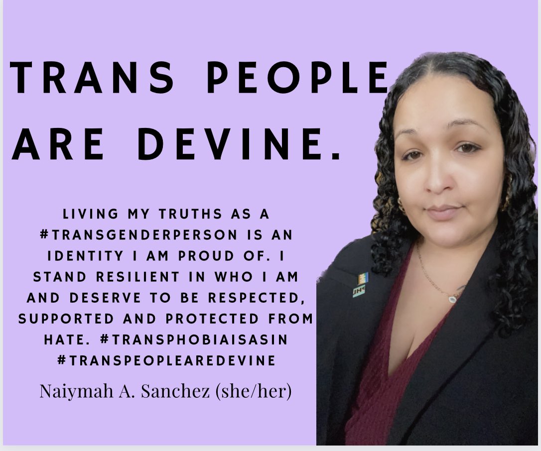 NaiymahSanchez's tweet photo. #TransPhobiaIsaSin #TransPeopleAreDevine https://t.co/x8xtCimm4s