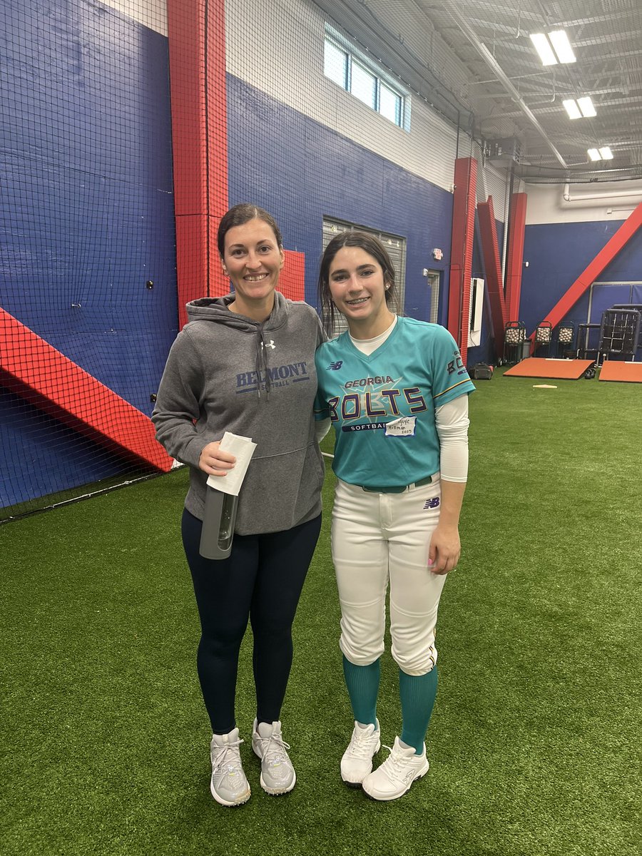 AbbigayleHillm1's tweet photo. I had the best time visiting Tennessee
this weekend. Thank you Coach
@LauraMatthews12 and @k_haynes9 
for the opportunity to come out and
attend the @BelmontSoftball hitting camp. I can't wait to use some of the drills and tips that I learned today!! @EASRecruiting @GABolts07 https://t.co/zKwvLDnWqT
