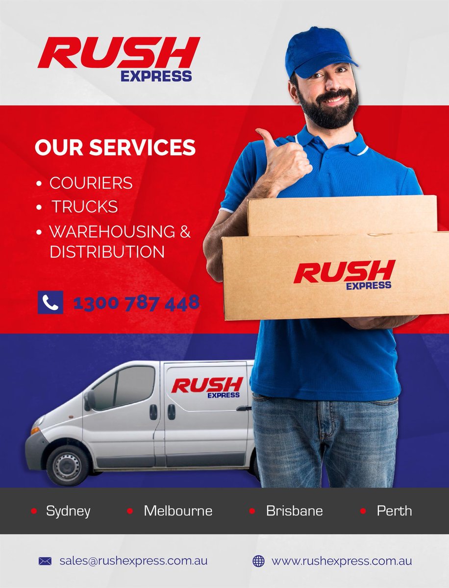 Rushexpres's tweet image. Email us today at sales@rushexpress.com.au for more information about our services and our competitive rates.

#rushexpress #courierservice #taxitrucks #warehousingsolutions #distributionlogistics #competitiverates