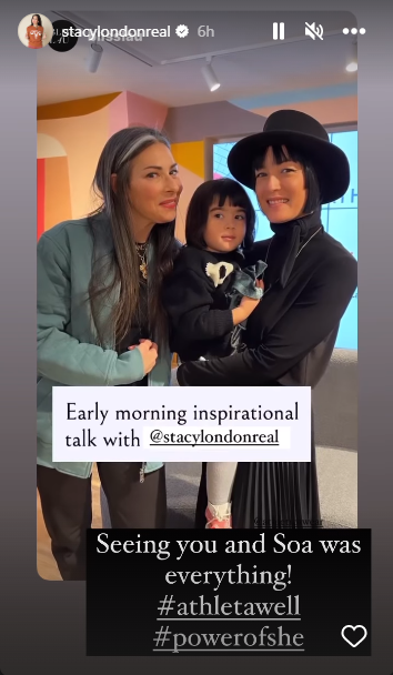 Never too early to learn about the #powerofshe! Stacy London was delighted that fine jewelry designer Bliss Lau (@blisslau) brought her daughter to this morning's conversation at @Athleta Well SoHo! So sweet!
(stacylondonreal story, Instagram)