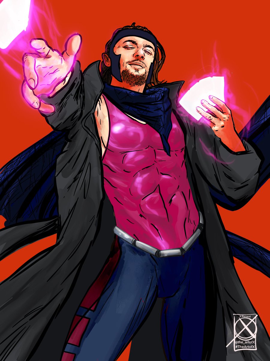 the_artofX's tweet photo. @deearreeoo ๐ as #Gambit from #Xmen! This was legitimately FIRE to draw and itโs so cool that Drew agreed to do this piece (and more ;) ) The suave Cajun really fits hits look well. Look forward to more superhero art from me soon! #pinupart #pinup #pinupboy #theartofx https://t.co/s9L4NWRuWJ