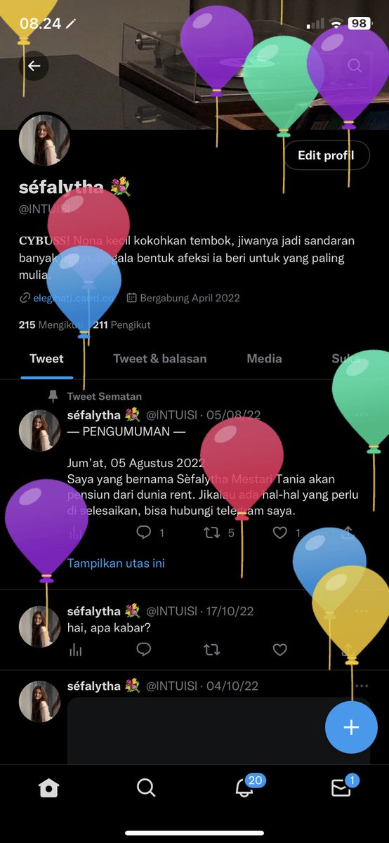 lNTUISl's tweet photo. Haii, aku bagi bagi balon, siapa yang mau, cung!! https://t.co/FOpStq1bWz