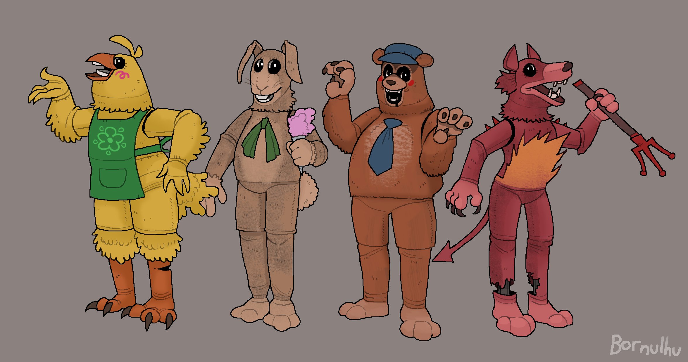 Bornulhu on X: chum animatronics (havent drawn anything fnaf in a