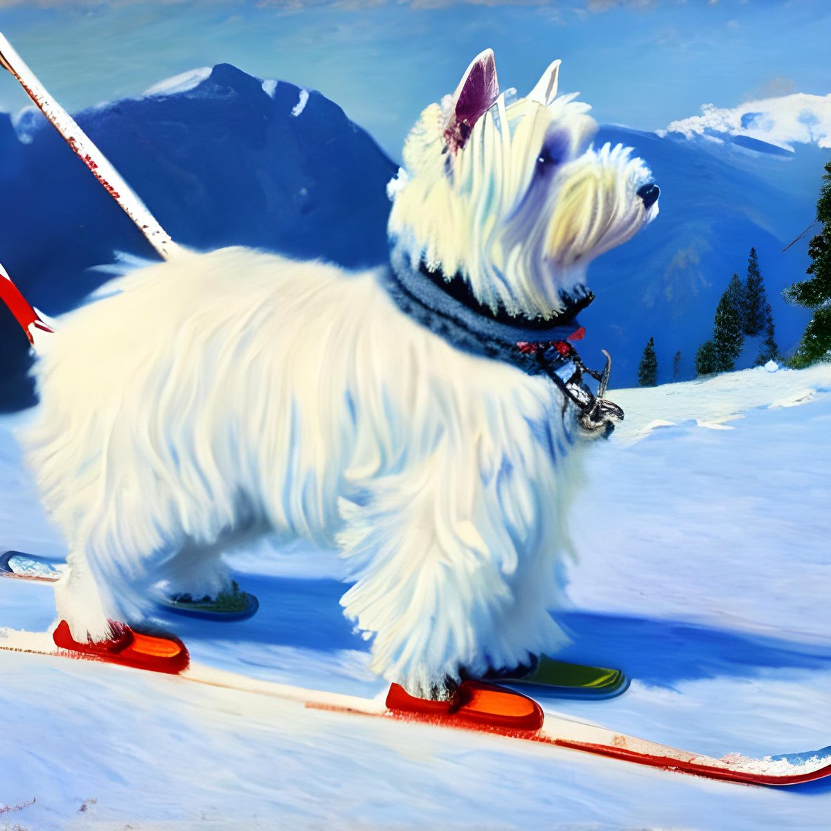 WestiDogWatcher's tweet photo. I'm ready for skiing ! https://t.co/ltl85GlSl7