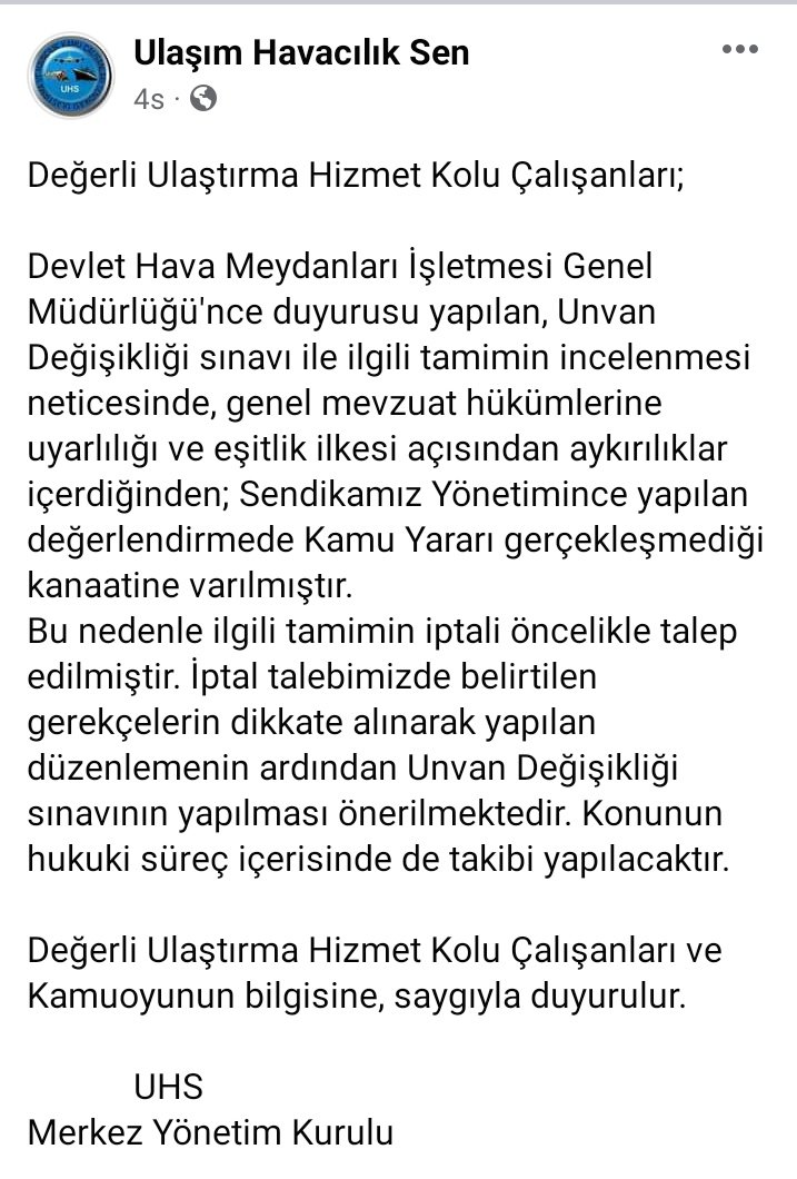 ULAŞIM HAVACILIK-SEN (@senulasim) on Twitter photo 