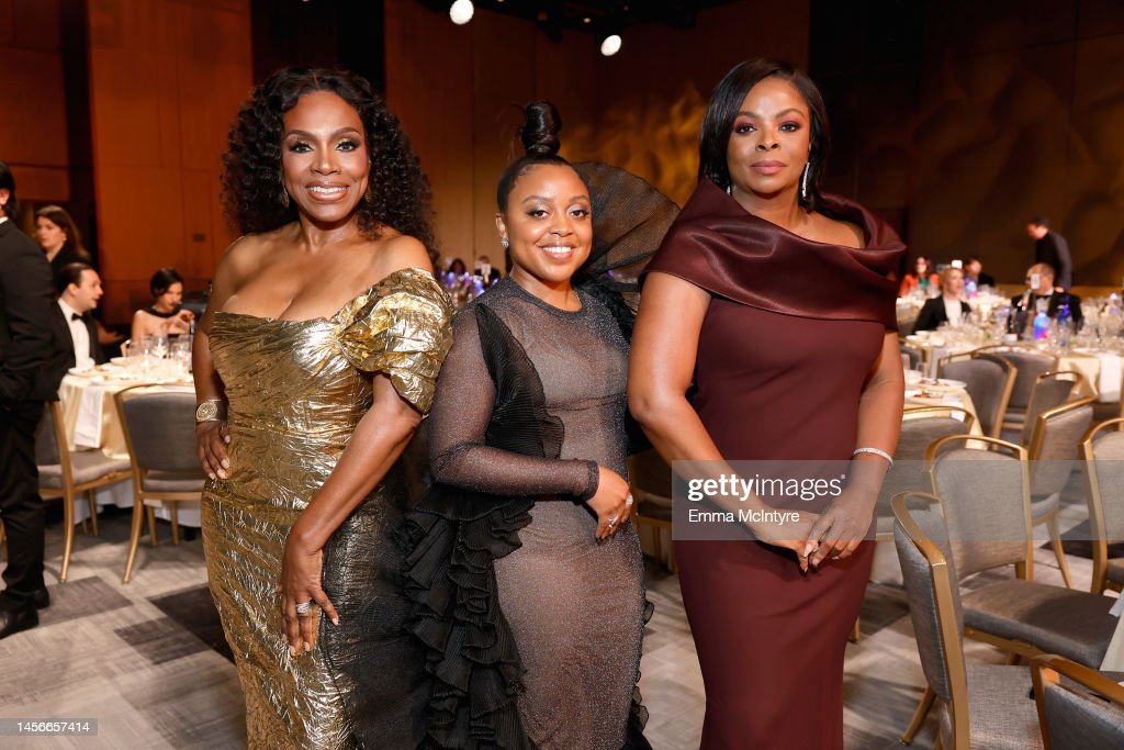 Sheryl Lee Ralph, Quinta Brunson and Janelle James attend the 28th Annual Critics Choice Awards at Fairmont Century Plaza in Los Angeles, California. #AbbottElementary 

More 📸 #CriticsChoiceAwards 👉 bit.ly/3H4U3xs