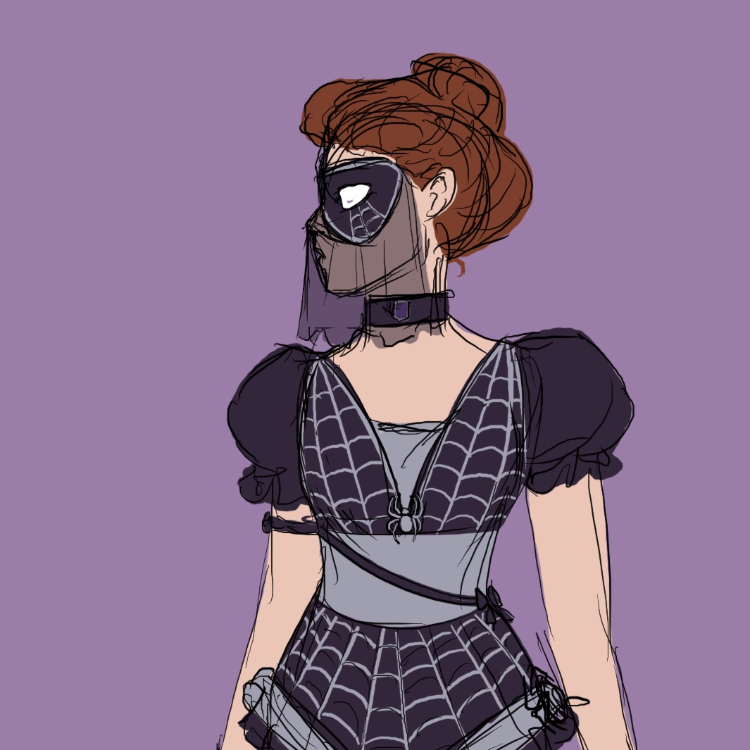 Nobody asked for a concept sketch for a Spiderverse OC, but here we are.