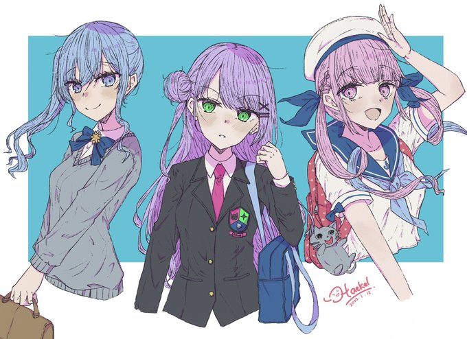 「bowtie colored inner hair」 illustration images(Latest)