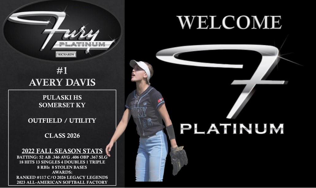 🚨New Addition Alert🚨 
We would like to Welcome Avery Davis to our Fury Platinum - Richards Roster!!👏💪
#PlatinumProud 
Fury Platinum Richards on Facebook