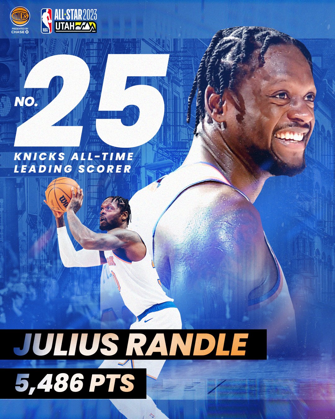 NEW YORK KNICKS on X: Ju is climbing the Knicks All-Time Points