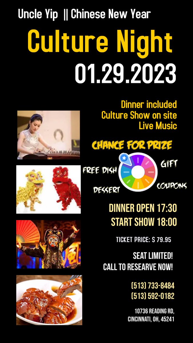 Perrywr01's tweet image. Chinese New Year Aproaches come Celebrate at Uncle Yips Authentic Chinese Restaurant 👍👏🎉🎊🥳🎆🥁‼️🤓