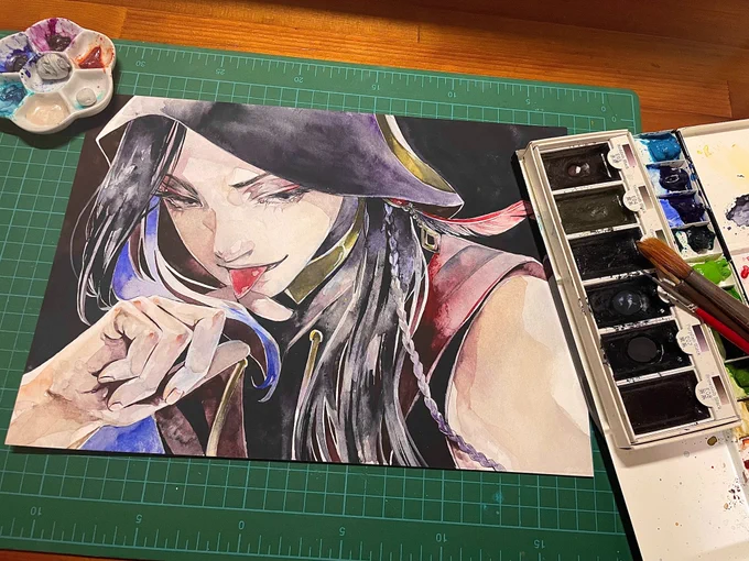 #透明水彩でtwstファンアートジャミルくんできました 