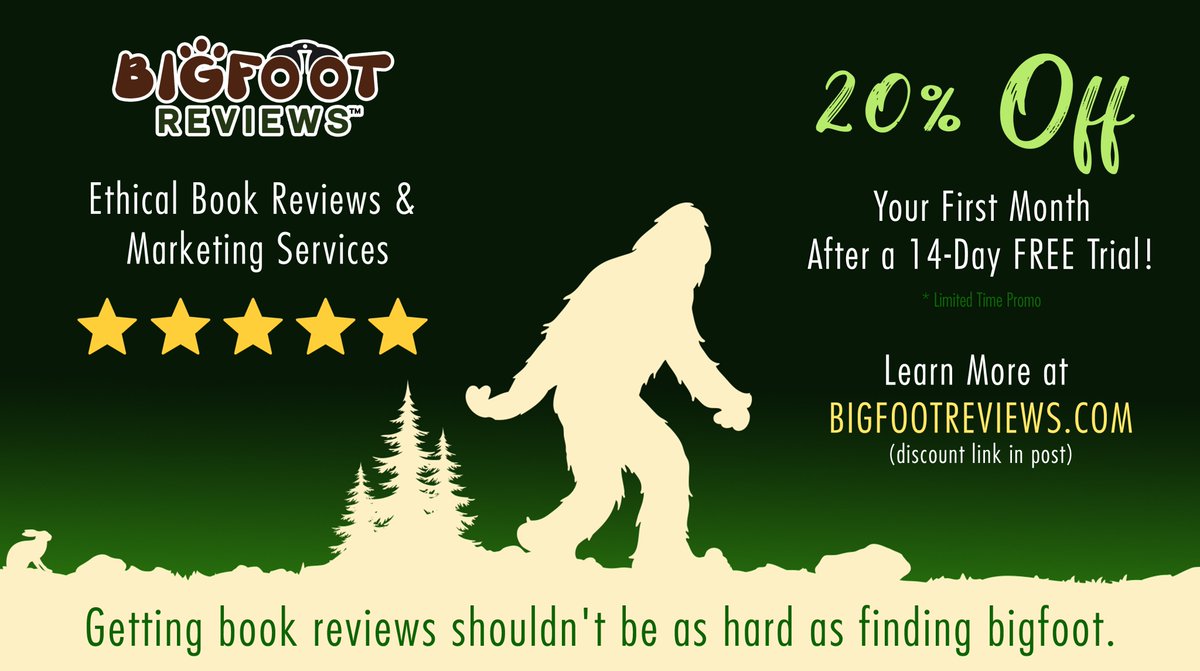 FreelanceOwl's tweet image. Ethical #bookreviews and #marketing services...

20% OFF Your First Month After a 14-Day FREE Trial! 
Reader accounts are always free!

Learn More ⪼ bigfootreviews.com/r/0zMhFkJ6We 👣

#BookReviews 
#WritingCommunity