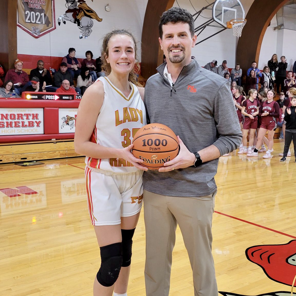 Congratulations to our girl Ava Williams for scoring her 1,000th career point for North Shelby! Excited about the rest of her senior season! #CrossOverHoops