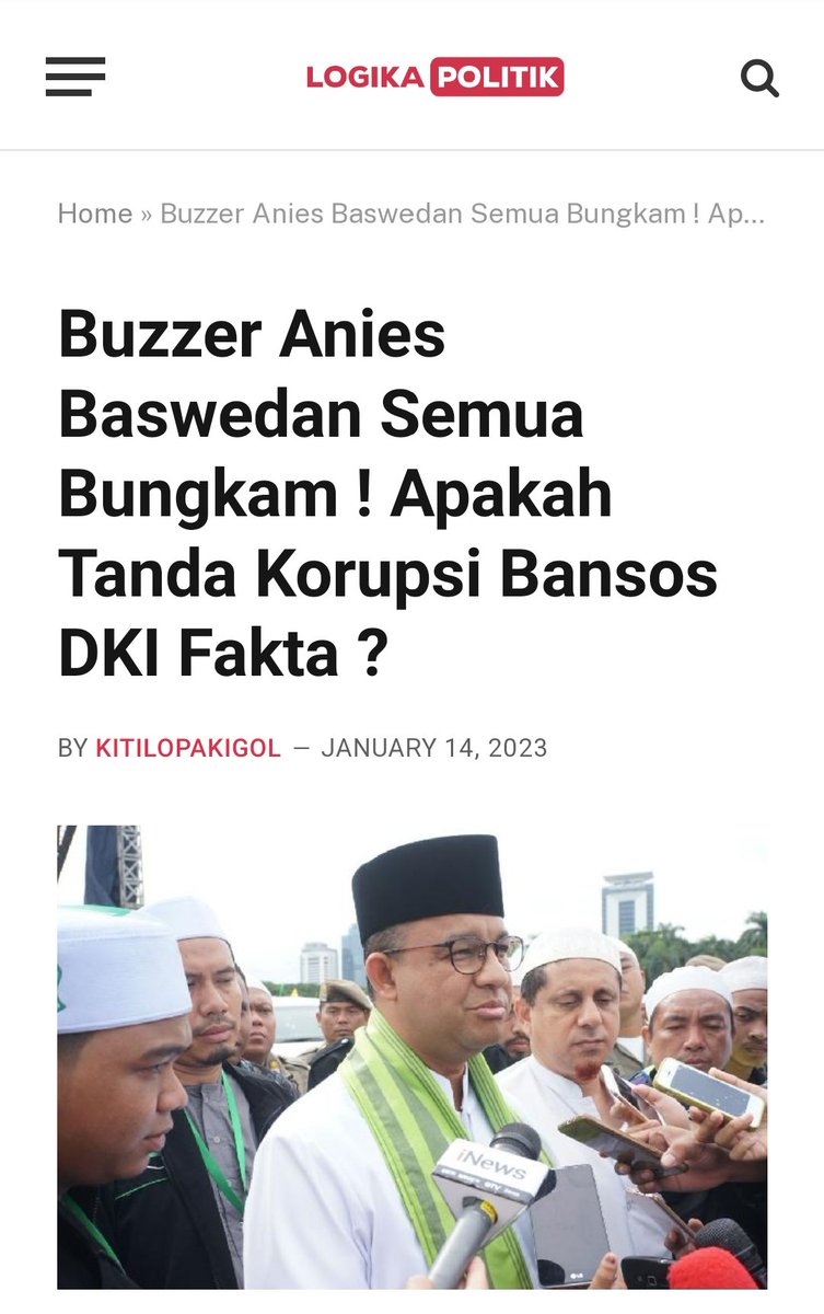 Tidak terhitung berapa banyak kasus-kasus #KelebihanBayar dilingkungan Pemprov DKI ketika Anies menjabat sebagai Gubernur. Ditambah lagi ketidakmampuannya mengatasi wabah virus Corona ketika itu.

Sekarang, beras Bansos untuk warga DKI juga diketahui telah terjadi penyelewengan.