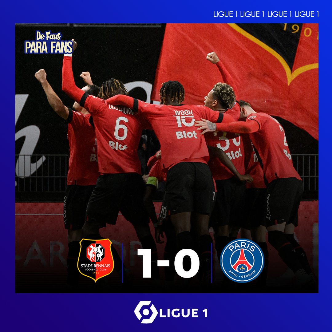 DeFansparaFans2's tweet photo. 🏁#Ligue1 El #Rennais vence al #PSG y con esto los de Paris ceden puntos importantes para manter distancia con el segundo y tercer lugar 

#Ligue1UberEats https://t.co/f6eDhdy5dN