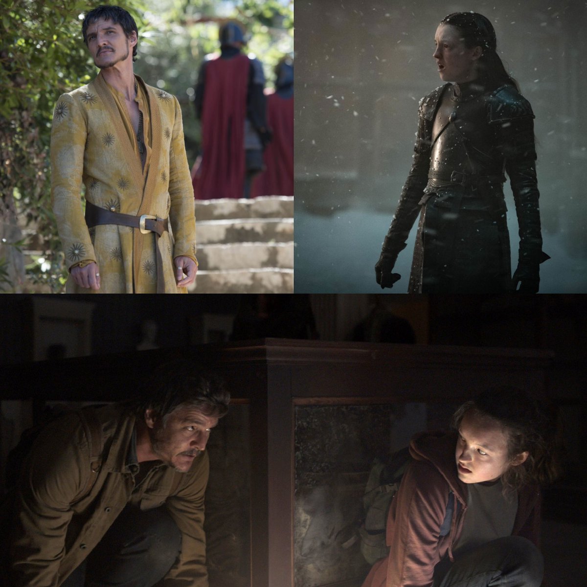 DreamofASOIAF's tweet photo. Congratulations to Game Of Thrones Alumni Pedro Pascal, and Bella Ramsey for #TheLastOfUs the world will be watching tonight 🎥 https://t.co/t6gxAMdPbS