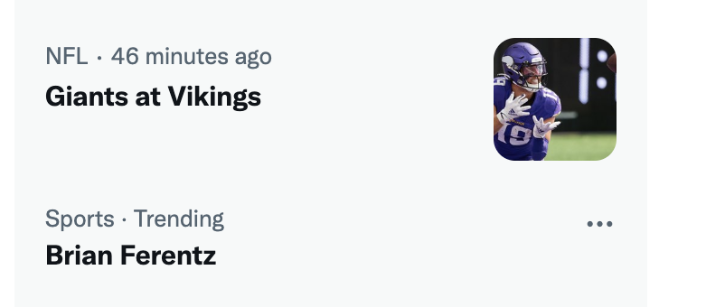 Kirk Cousins threw it 3 yards on 4th and 8. Now Brian Ferentz is trending. This is the best website.