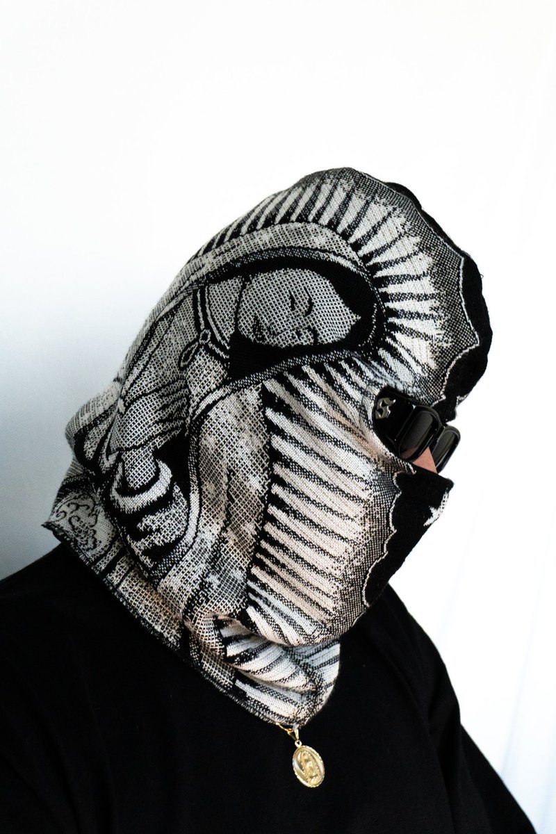 four6ave's tweet photo. VIRGIN MARY BALACLAVA AVAILABLE NOW! LINK IN BIO! https://t.co/n832Ajhp7N