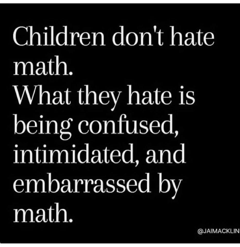 aver131's tweet photo. This!! I had such bad anxiety about math classes because of this. I always tell my kiddos that it is normal to make mistakes in math and to not “get it” after one lesson. Give them time, opportunities and confidence. 🙏🏽 https://t.co/rfDaBmpeOE