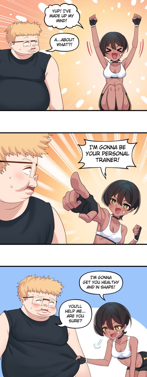Chillalfa's tweet photo. I kept forgetting to post but as promised, I've been hitting the gym since the comic got a happy end. Im on day 3 rn. This will be my master thread. https://t.co/FQ4tWxzixz