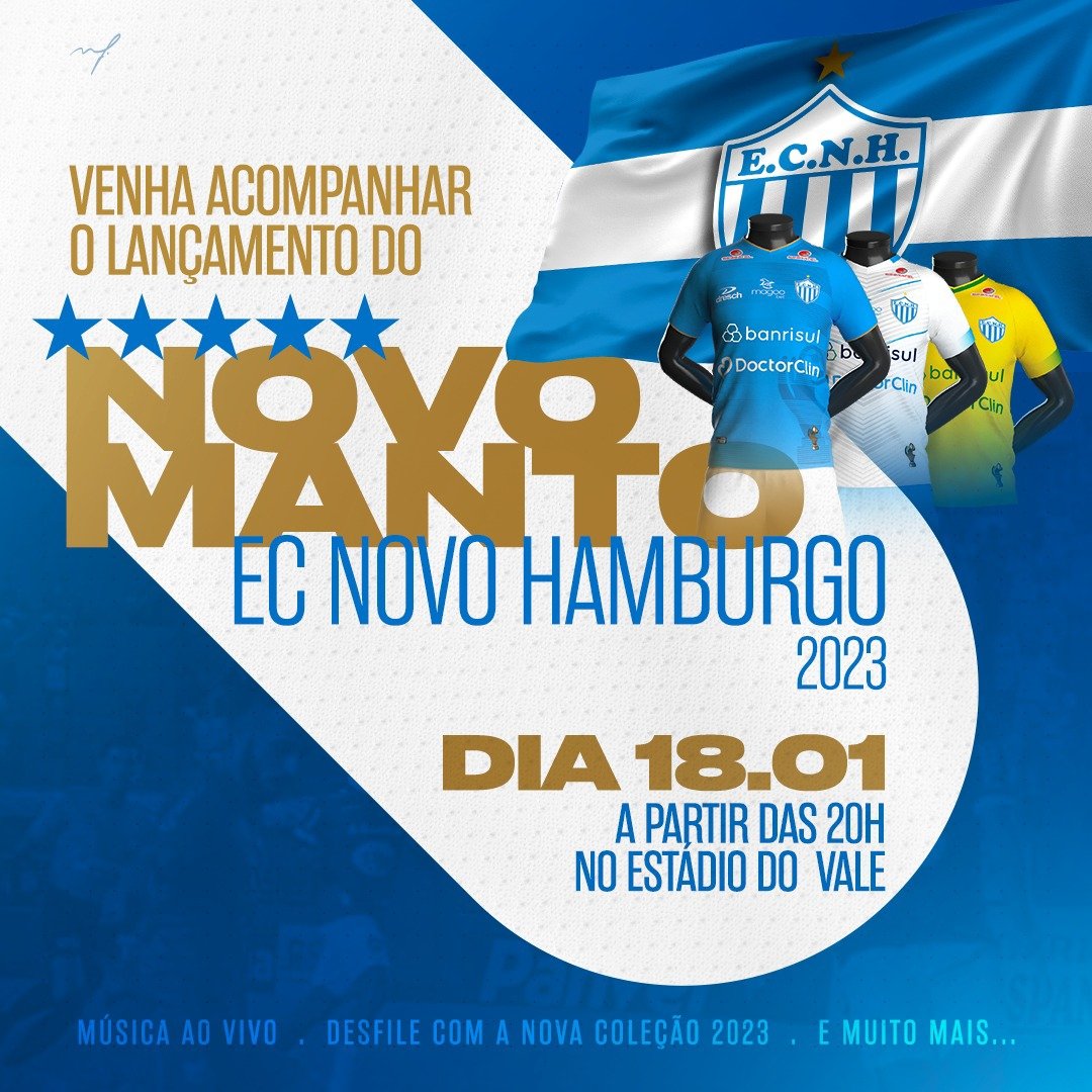Camiseta Oficial E.C. Novo Hamburgo Jogo 2 - 2023