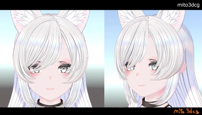 進捗 透き通るような色白で薄幸そうな感じのメイクテクスチャを作成中です。パールスキンテクスチャと呼んでおきます #ErvaMedic 