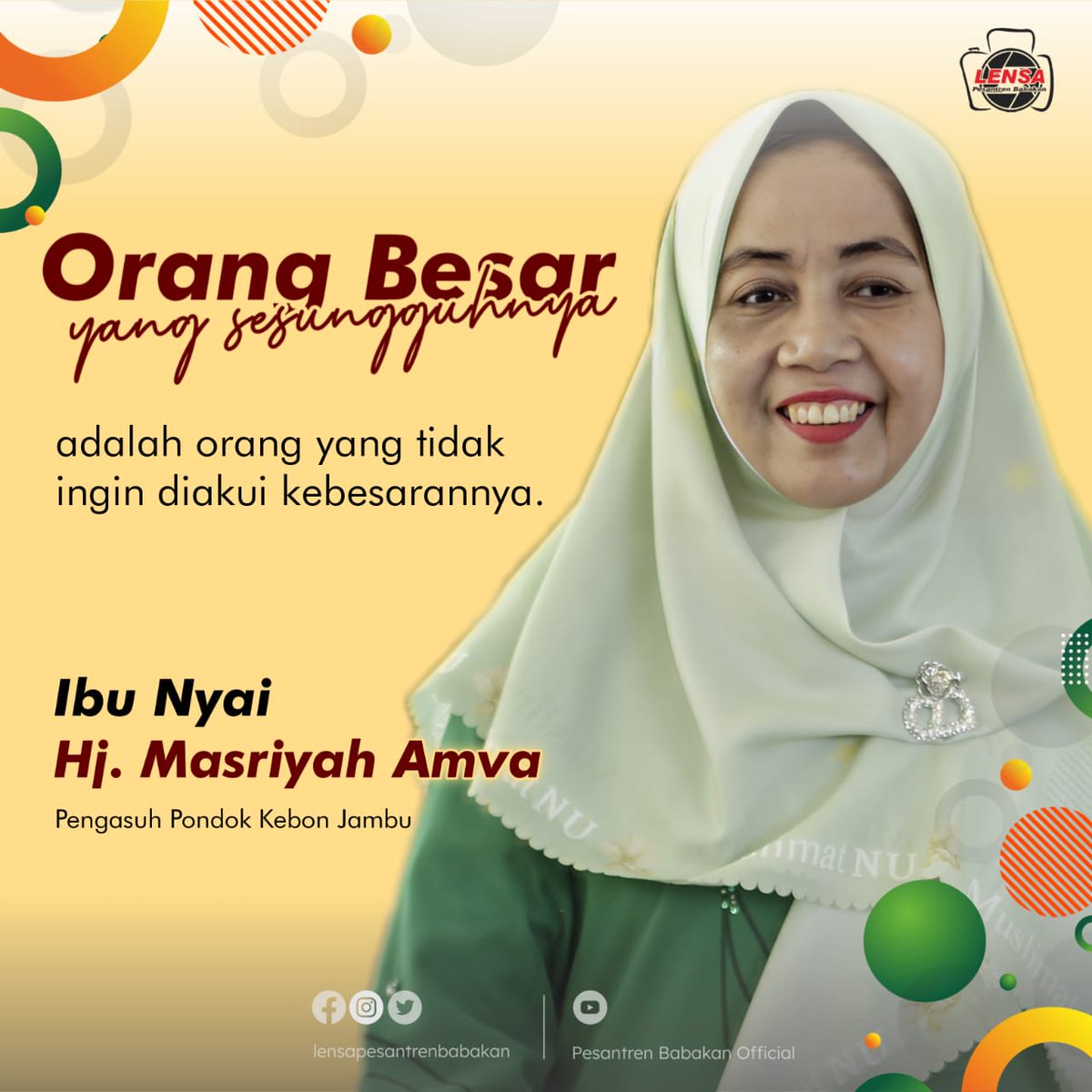 kebon_jambu's tweet photo. Ibunda Nyai Hj. Masriyah Amva🌹 https://t.co/Ki3zRvlCU6