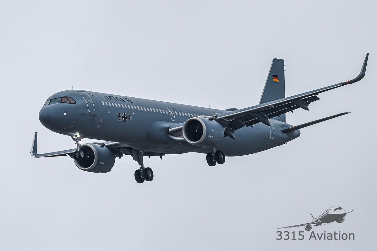 3315Aviation's tweet image. I’m not a huge commercial aviation fan(except for the  787).  But give me a @Team_Luftwaffe @Airbus A321neo and I’m all over it. Hope to see our German friends at @FlyBGR again. #planegeek