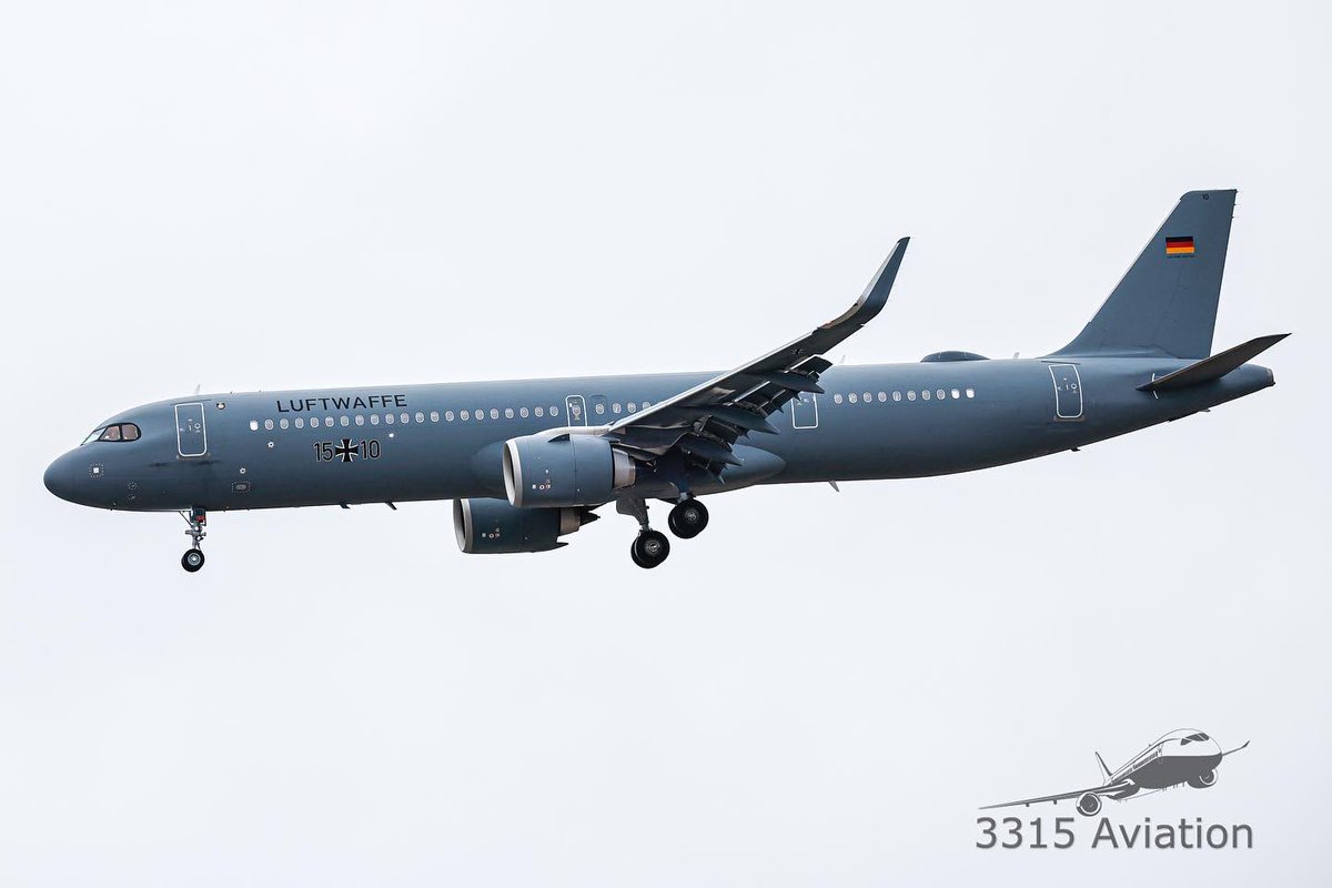 3315Aviation's tweet image. I’m not a huge commercial aviation fan(except for the  787).  But give me a @Team_Luftwaffe @Airbus A321neo and I’m all over it. Hope to see our German friends at @FlyBGR again. #planegeek