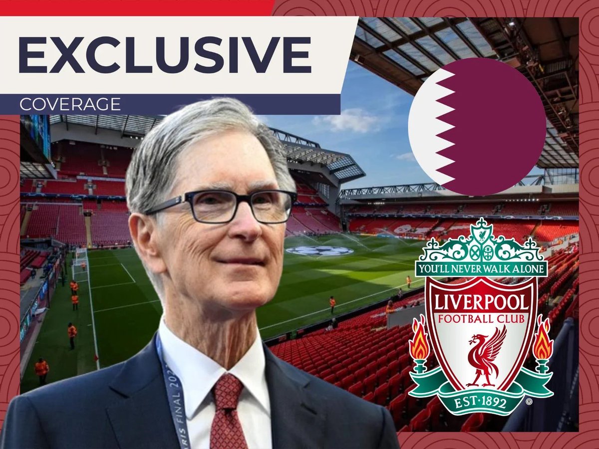 🚨 BREAKING!

Qatar memprioritaskan akuisisi Klub Sepak Bola Liverpool dan sangat tertarik tetapi kesepakatannya belum selesai saat ini.

Kita akan lihat dalam beberapa hari ke depan. (<a href="/Qatari/">محمد الكعبي</a> via <a href="/TheAnfieldTalk/">The Anfield Talk</a>)