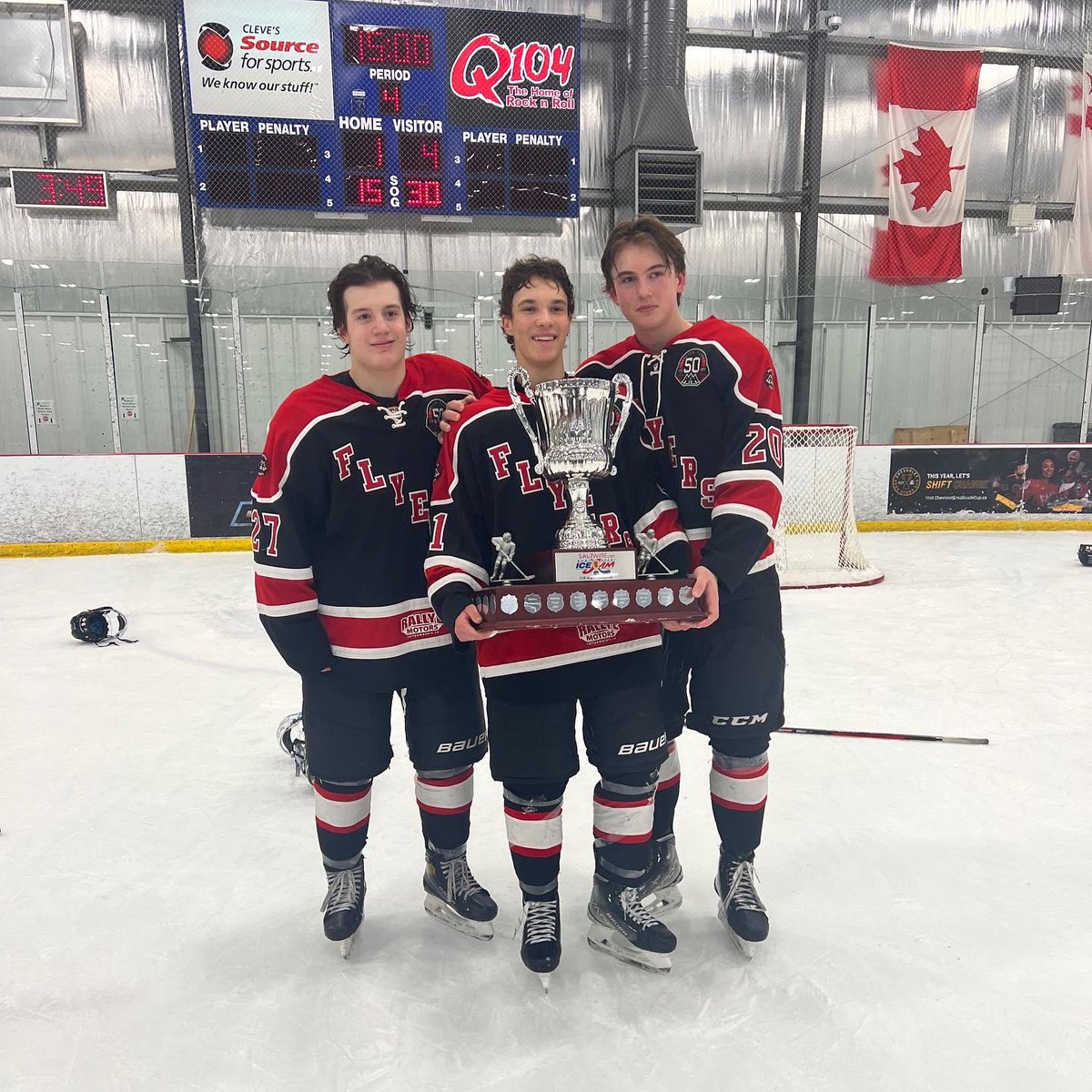 Protekgoalie's tweet photo. Great day for the boys! Big championship win at the Halifax Ice Jam! Well done @MonctonFlyers and   @_nekajean21. Keep it going champs! https://t.co/XVJ48xNGPe