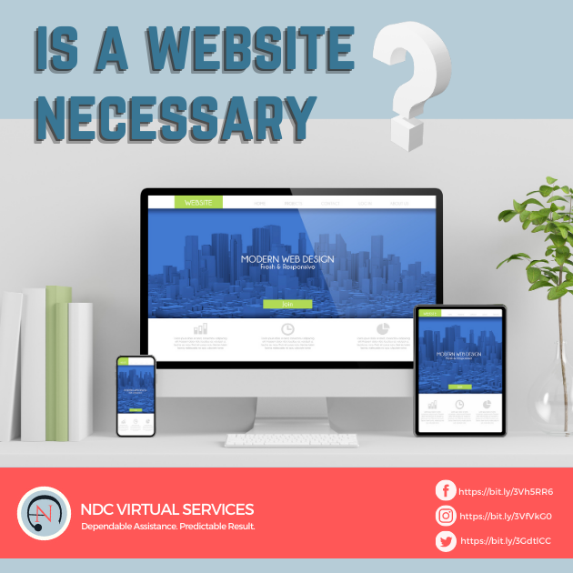 ndcvirtualsvcs's tweet photo. Is a website🌐 necessary for your business? 

Yes💯, having a website for your business is essential in today's digital📱 age. 

Why? 

Follow us on our social media accounts at https://t.co/s0Kel5yPND for more details.

#dependableva #webdesign #websites
#ndcvirtualsvcs #hireme https://t.co/zNY08s5e1u