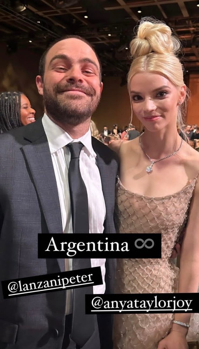 argentinaencine's tweet image. Peter Lanzani y Anya Taylor-Joy en los Critics Choice Awards 🤩🤩
Nuestros argentinos juntos ✨