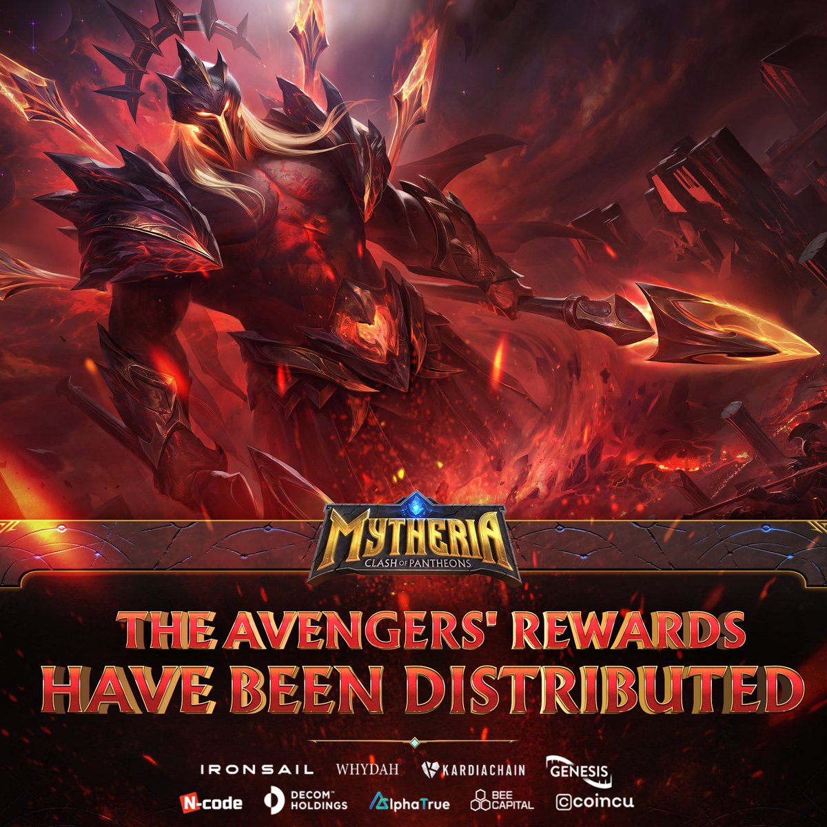 [ANNOUNCEMENT] THE AVENGERS EVENT BONUS ALREADY OUT Hey mighty warriors of Mytheria, quickly log in to the reward page to own the winning gift from The Avengers event Log in now: reward.mytheria.io