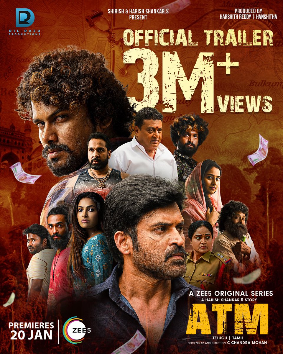 VJ Sunny (@vjsunnyofficial) on Twitter photo 3 Million+ views for #ATMOnZee5 Trailer
Mamulga undadhu, idhi #PaisalThoAata
January 20 se shuru!
<a href="/actorsubbaraju/">subbaraju</a> <a href="/RoielShree/">Roiel Shree</a> <a href="/ravirajdance/">RaviRaj</a> <a href="/KrishnaBurugula/">Krishna Burugula</a> <a href="/DiviActor/">DiviNunchi</a>
<a href="/harish2you/">Harish Shankar .S</a> @chandramohan__c <a href="/krkrajuhere/">KRK Raju</a> <a href="/ZEE5Telugu/">ZEE5 Telugu</a> <a href="/DilRajuProdctns/">Dil Raju Productions</a> #HanshithaReddy 3 Million+ views for #ATMOnZee5 Trailer
Mamulga undadhu, idhi #PaisalThoAata
January 20 se shuru!
<a href="/actorsubbaraju/">subbaraju</a> <a href="/RoielShree/">Roiel Shree</a> <a href="/ravirajdance/">RaviRaj</a> <a href="/KrishnaBurugula/">Krishna Burugula</a> <a href="/DiviActor/">DiviNunchi</a>
<a href="/harish2you/">Harish Shankar .S</a> @chandramohan__c <a href="/krkrajuhere/">KRK Raju</a> <a href="/ZEE5Telugu/">ZEE5 Telugu</a> <a href="/DilRajuProdctns/">Dil Raju Productions</a> #HanshithaReddy