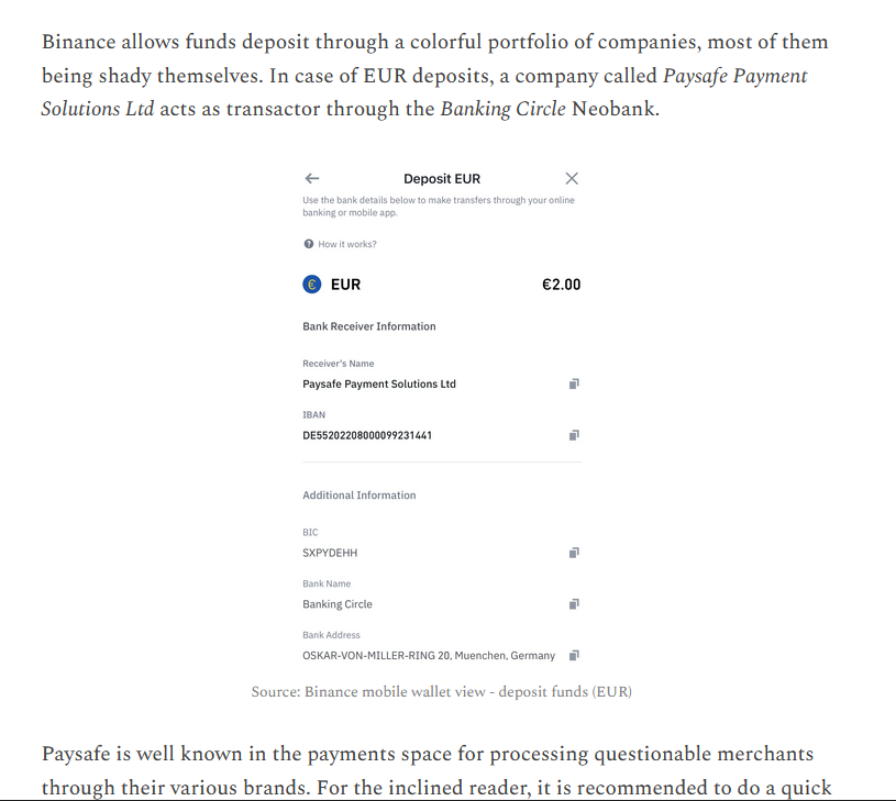 ebit4u's tweet photo. So @BankingCircle, Munich is serving #PPRO (well known to scam victims) for #Coinbase, and also #Binance via #PAYSAFE (also well known to scam vicitms). Is #BankingCircle trying to become a sucessor of #DeutscheHandelsbank for scam facilitating PSP´s? just asking for a friend. https://t.co/J9eLIyxSOn