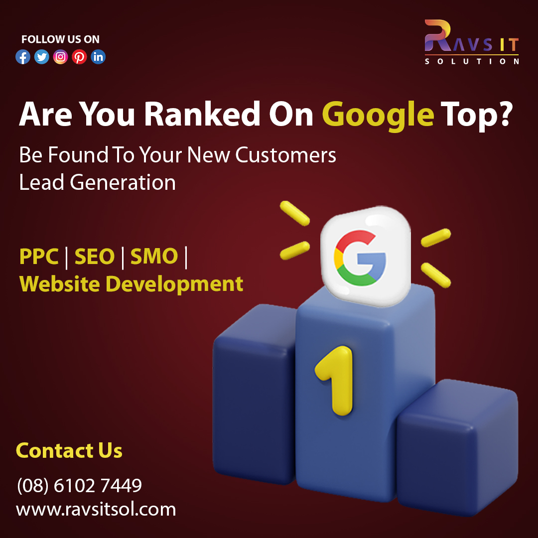 ravsitsolution's tweet photo. Are you struggling to get your website ranked on the first page of Google? Is it showing up on Google First Page ? Get your website on Google top rank with Ravs IT Solution.
๐ (08) 6102 7449
Visit- https://t.co/3ccbHcu5az
info@ravsitsol.com
#RavsITSolution #digitalmarketing https://t.co/nAXpWrC0uS