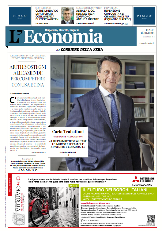 Assogestioni's tweet photo. L'𝐄𝐜𝐨𝐧𝐨𝐦𝐢𝐚 𝐝𝐞𝐥 𝐂𝐨𝐫𝐫𝐢𝐞𝐫𝐞 𝐝𝐞𝐥𝐥𝐚 𝐒𝐞𝐫𝐚 dedica la copertina di oggi ad Assogestioni. Nell'intervista al presidente Carlo Trabattoni svelato anche il titolo del Salone del Risparmio 2023⤵️
https://t.co/cOzthCxbL4 https://t.co/CAgJCxfm1n