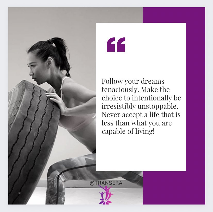 trans_era's tweet photo. Inspo Of The Week 🍃

A Reminder To Pursue Your Dreams Mercilessly! 

•

#quotesoftheday #inspirational #DiversityandInclusion #JobSeekersSA #transera https://t.co/CkZjgs56XF