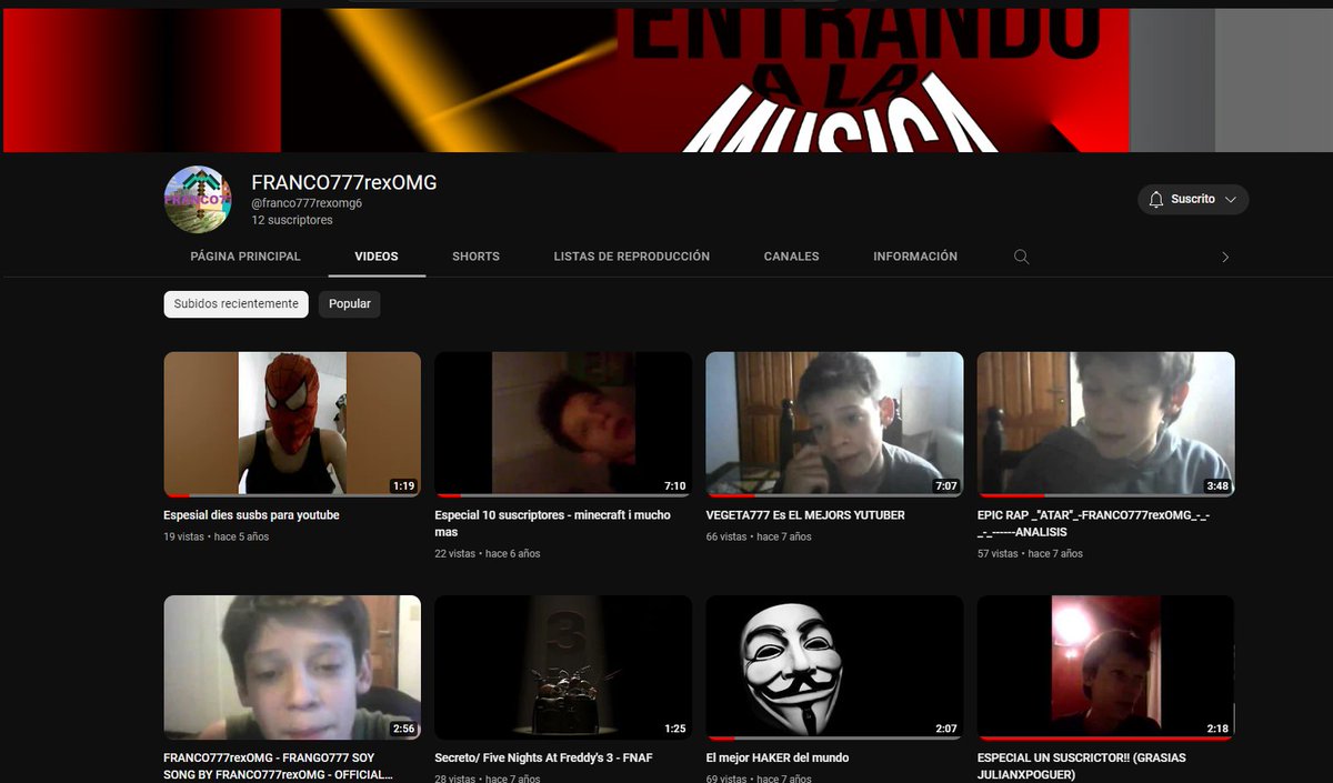 punkytochill's tweet photo. @TeamYouTube
 Hace años creé este canal (FRANCO777rexOMG) y he perdido el correo electrónico. Me gustaría recuperar el acceso. Para confirmar mi autenticidad les dejo mi canal de YouTube actual para que verifiquen que soy la misma persona. https://t.co/ja06FuBHMc