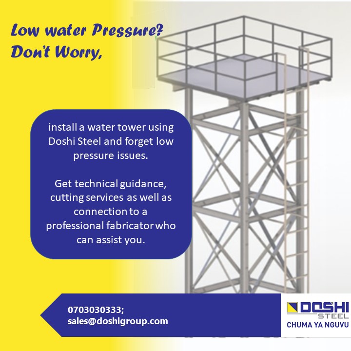 Having issues with water pressure?  install a water tower and forget low pressure.
Call us today for a quote. We can also link you to our database of fabricators who can assist you.